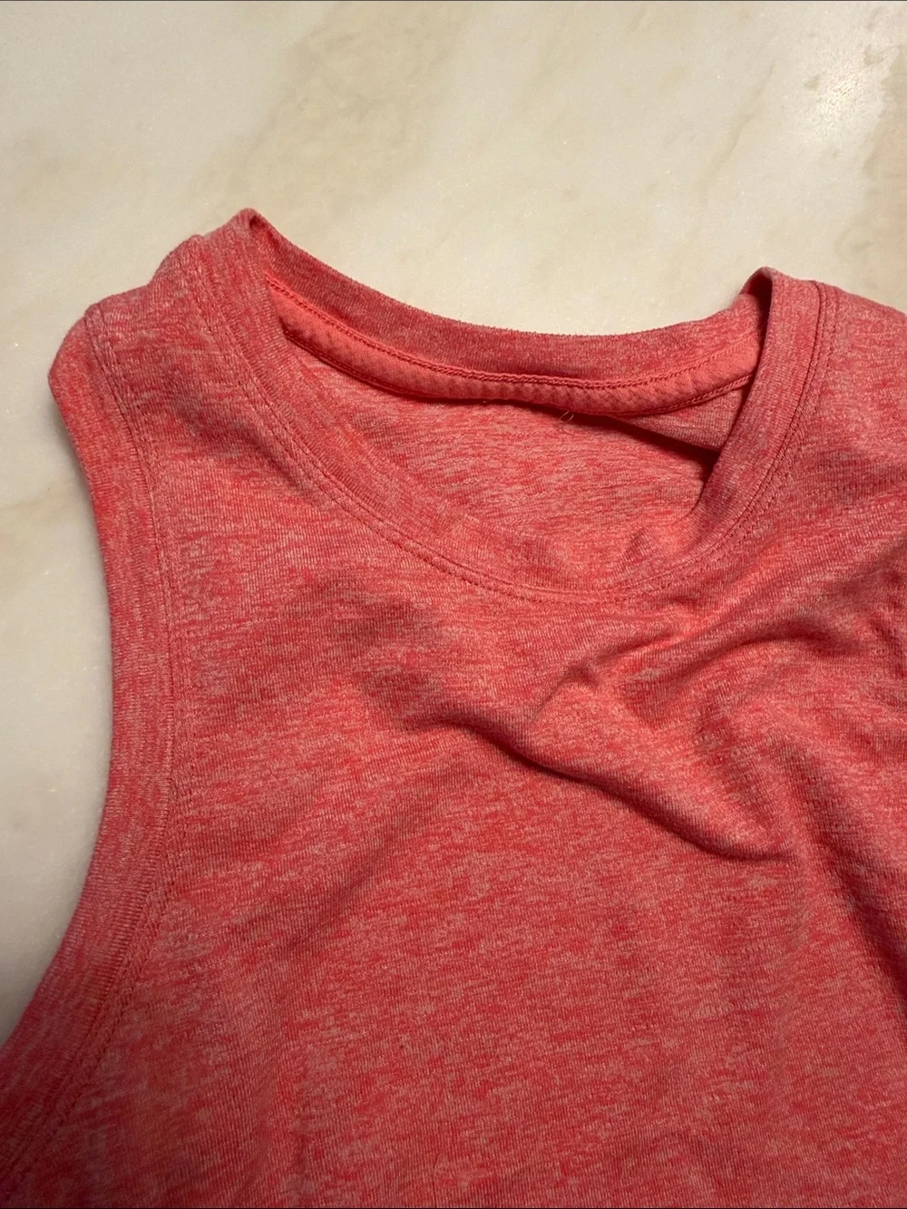 lululemon athletica Heathered Coral-Pink Tank with Side Shirring